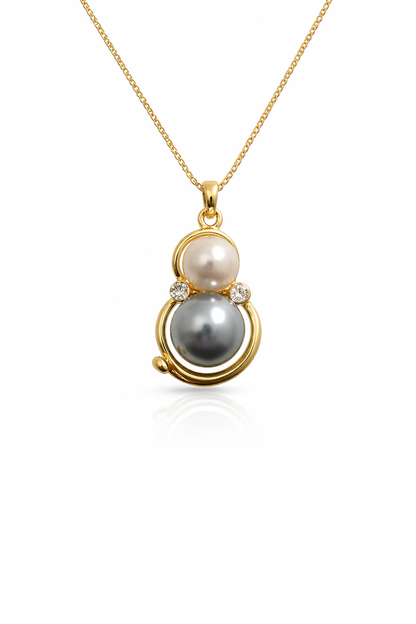 Pearl Duo Pendant Necklace
