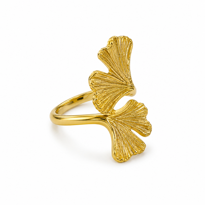 Golden Leaf Statement Ring