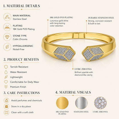 Radiant Edge Cuff Bracelet
