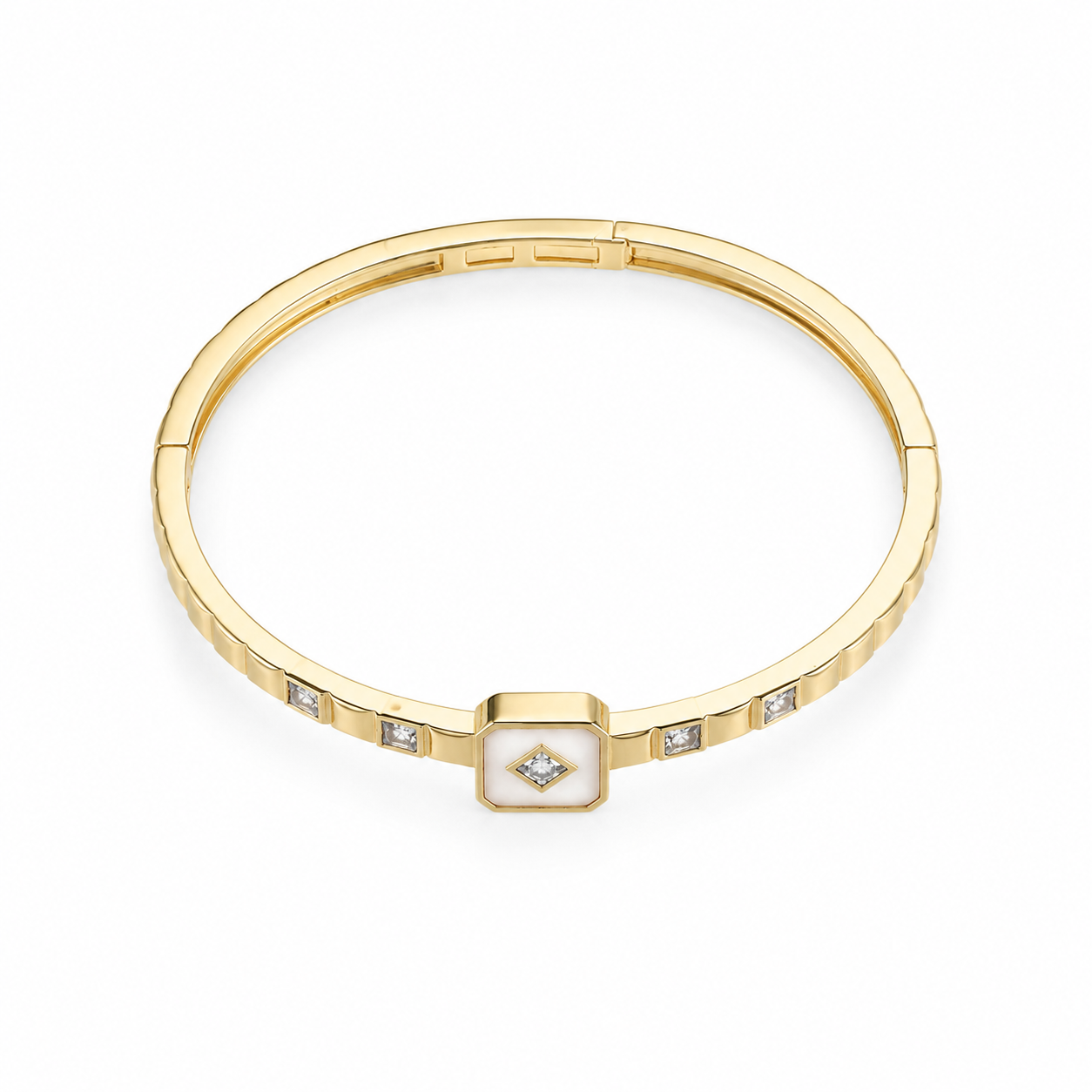 Luminous Shell Hexa Bangle