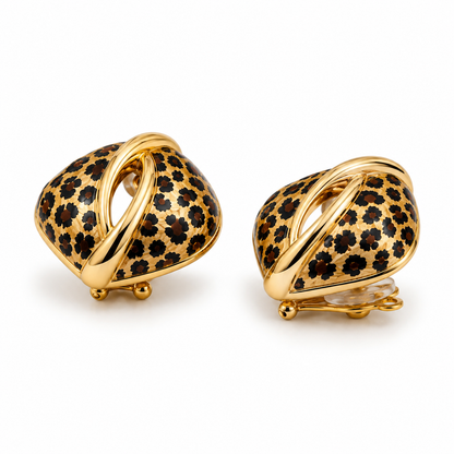 Leopard Twist Earrings