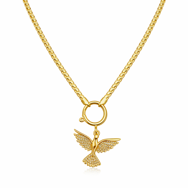 Golden Dove Charm Necklace