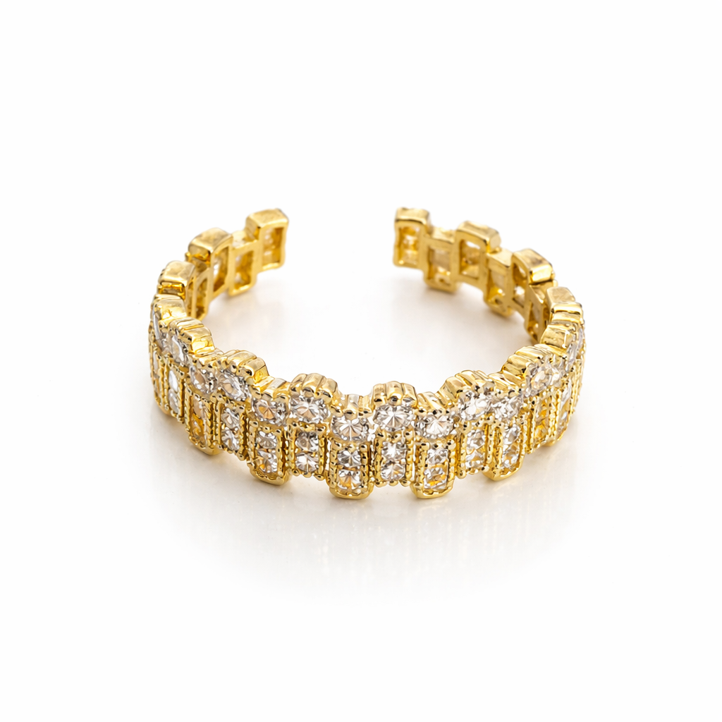 Crystal Link Open Ring