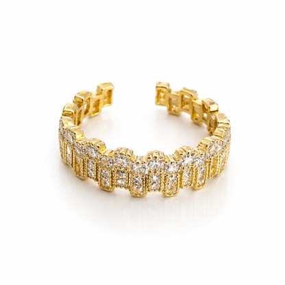 Crystal Link Open Ring