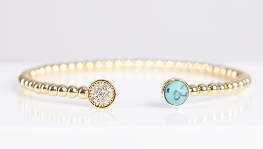 Blue bangle bracelet