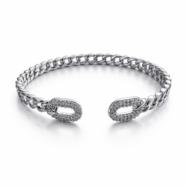 Pavé Chain Loop Bangle