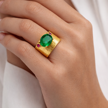 Emerald Royale Statement Ring