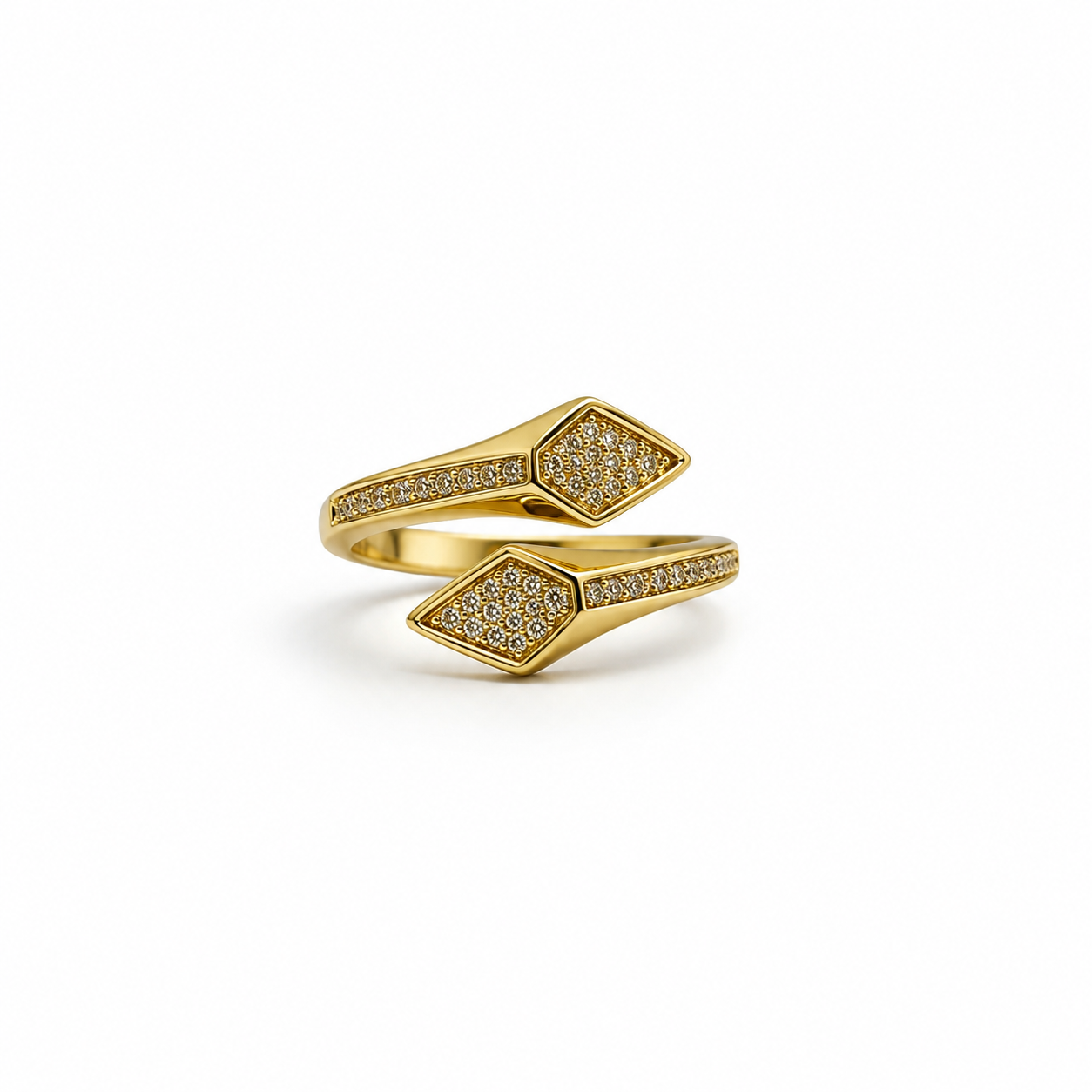 Twin Pavé Pinky Ring