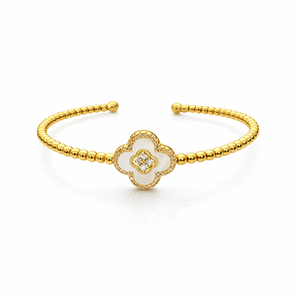 Celestial Clover Beaded Bangle
