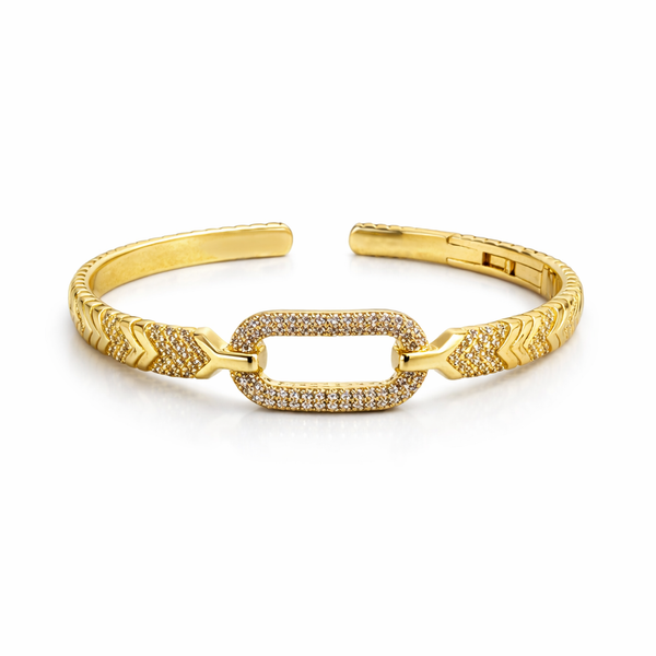 Arrow Link Sparkle Bangle