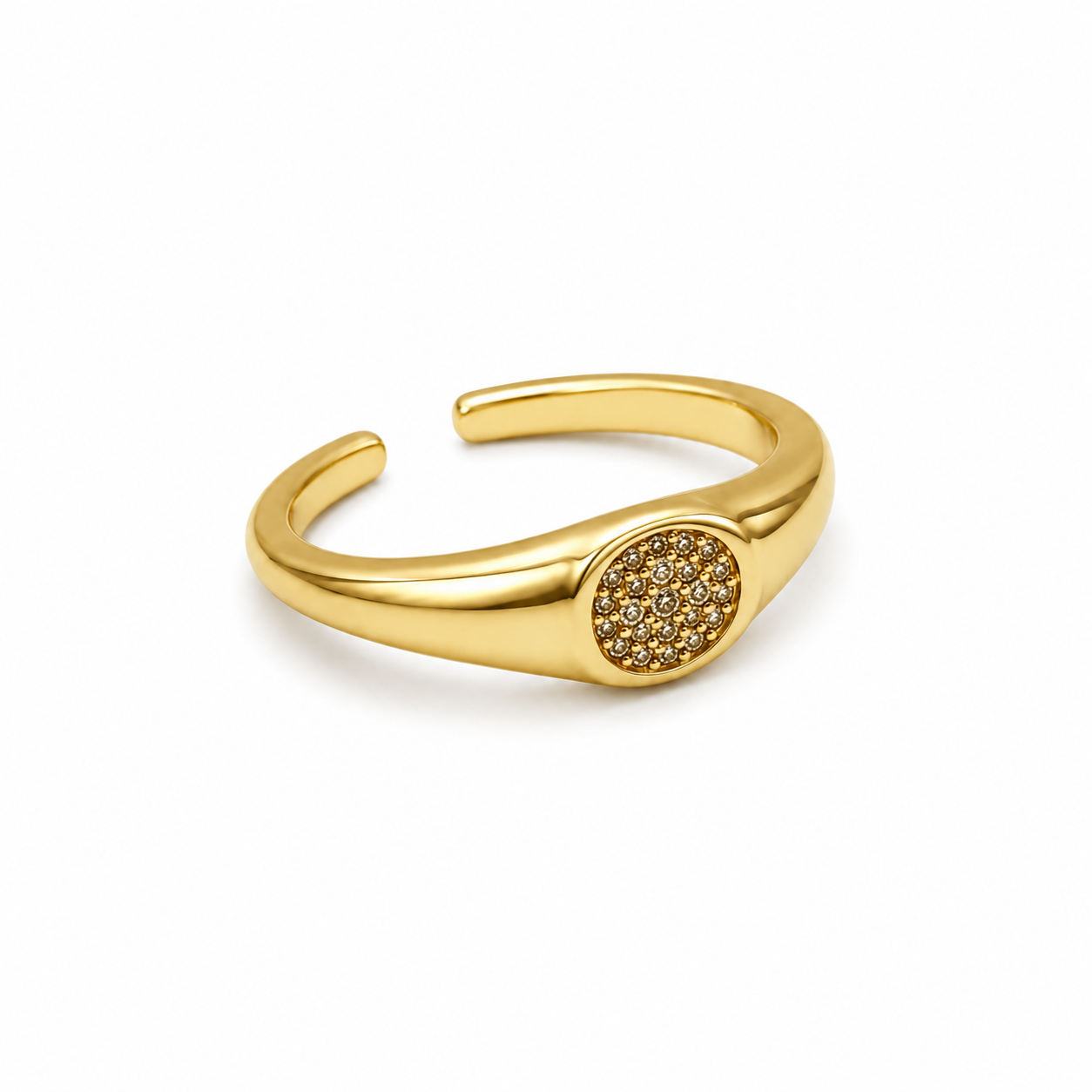 Pavé Circle Pinky Ring