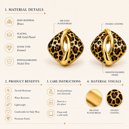 Leopard Twist Earrings