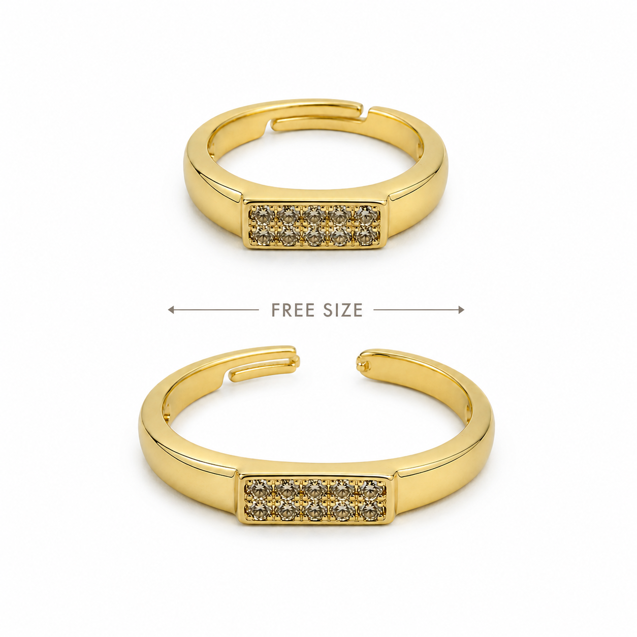 Pavé Bar Pinky Ring