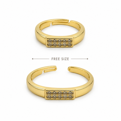 Pavé Bar Pinky Ring
