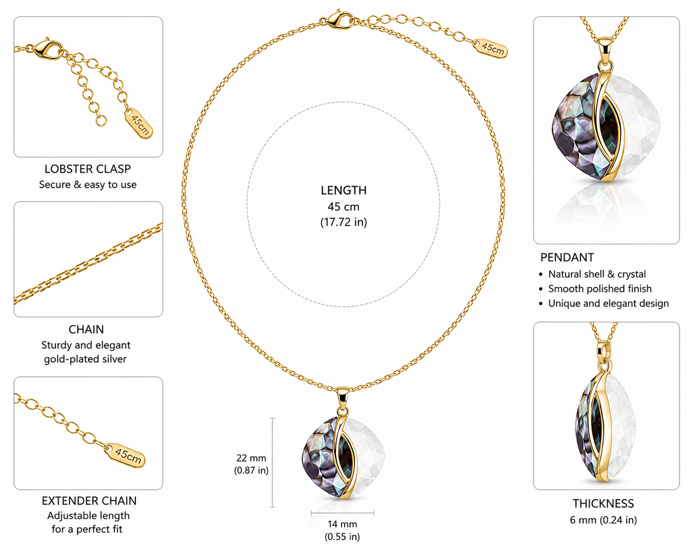 Aurora Shell Necklace