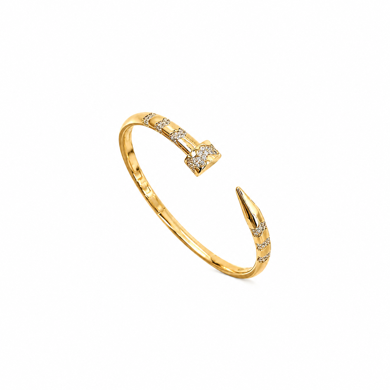 Crystal Nail Cuff Bangle