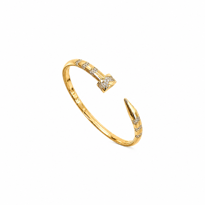 Crystal Nail Cuff Bangle