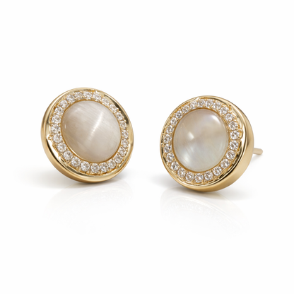 Ivory Halo Stud