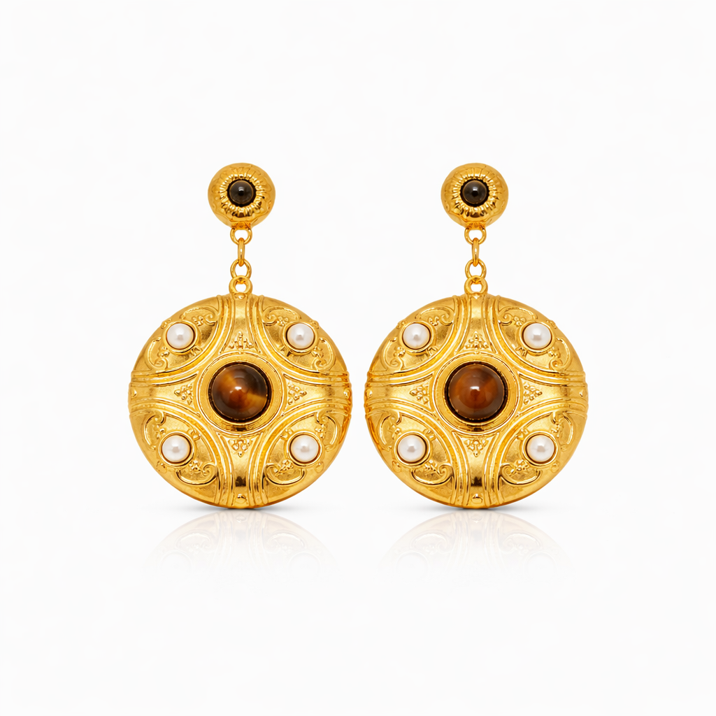 Imperial Medallion Drop Earrings