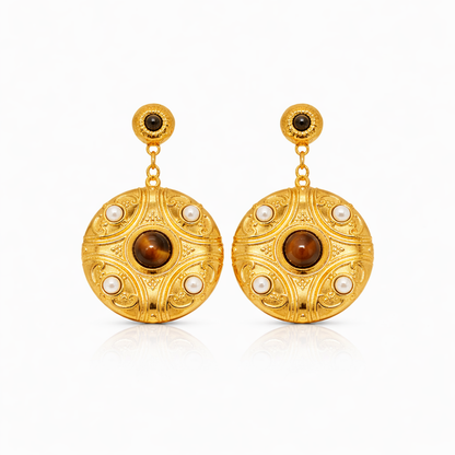 Imperial Medallion Drop Earrings