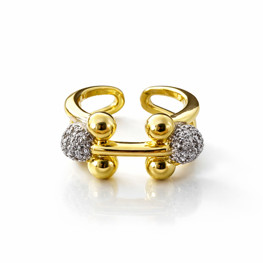 A bold yet elegant open ring