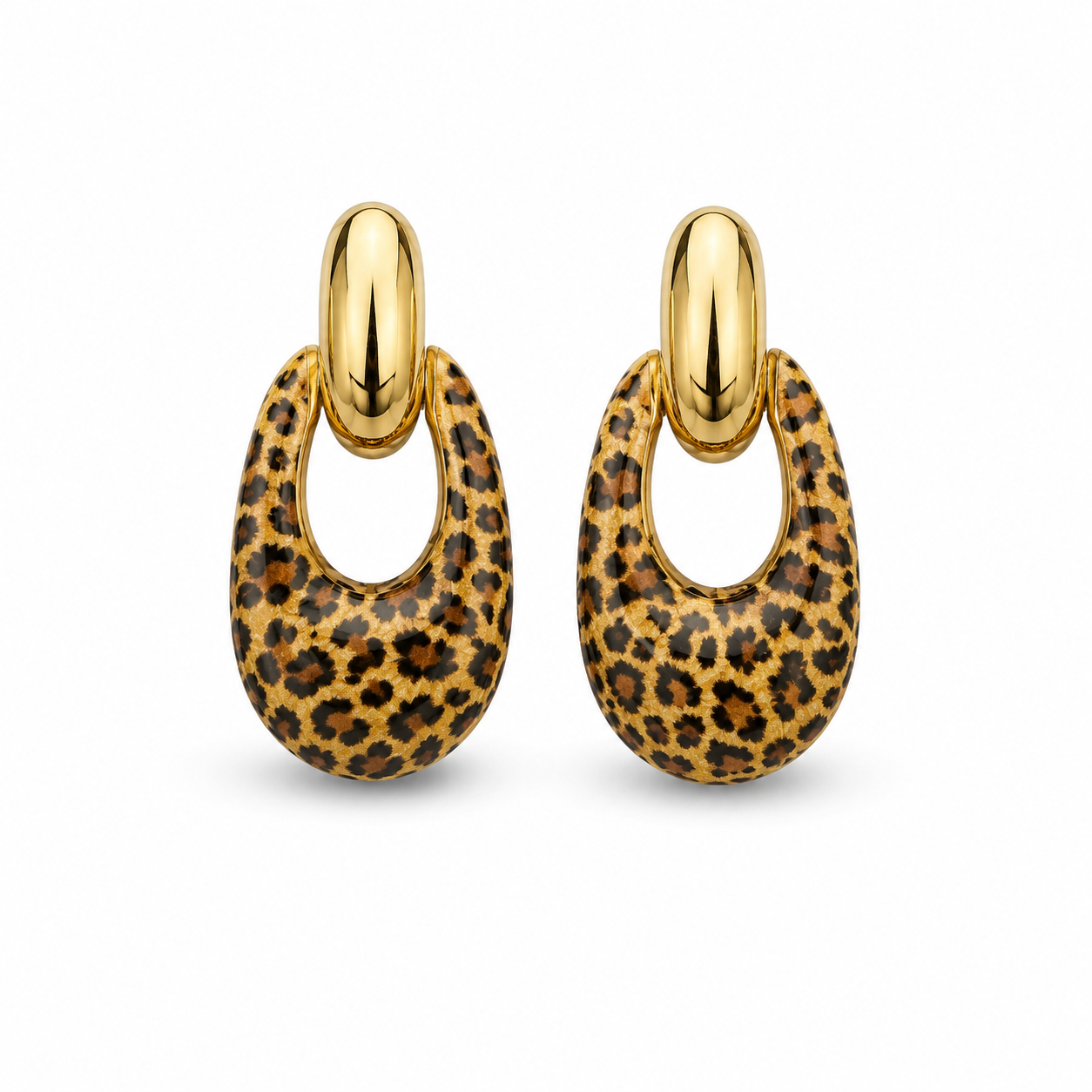 Leopard Drop Earrings