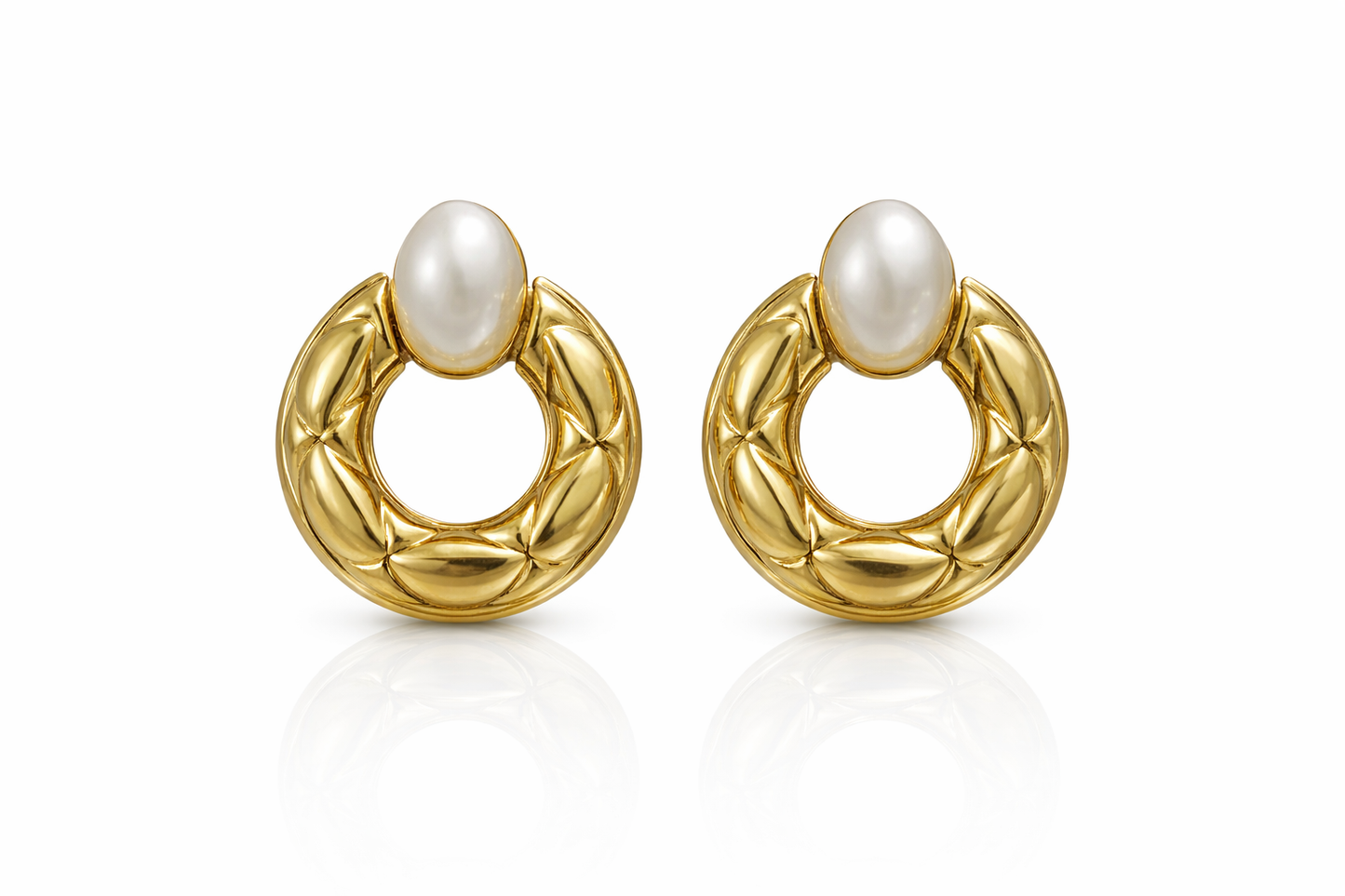 Luna Pearl Hoop Earrings