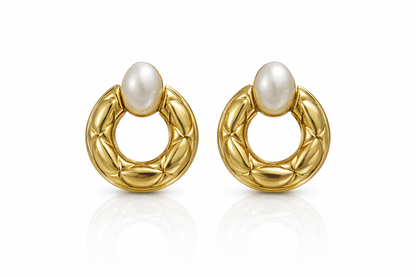Luna Pearl Hoop Earrings