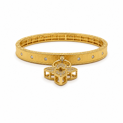 Clover Charm Bangle
