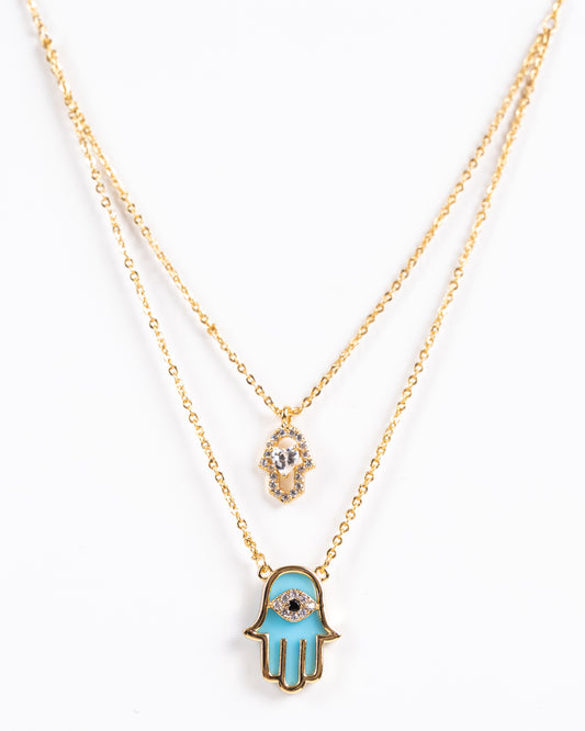 Evil Eye Double Layer Necklace