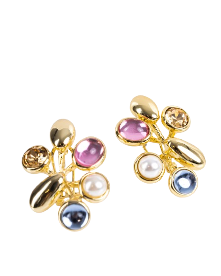 Mixed Color Stones Earring