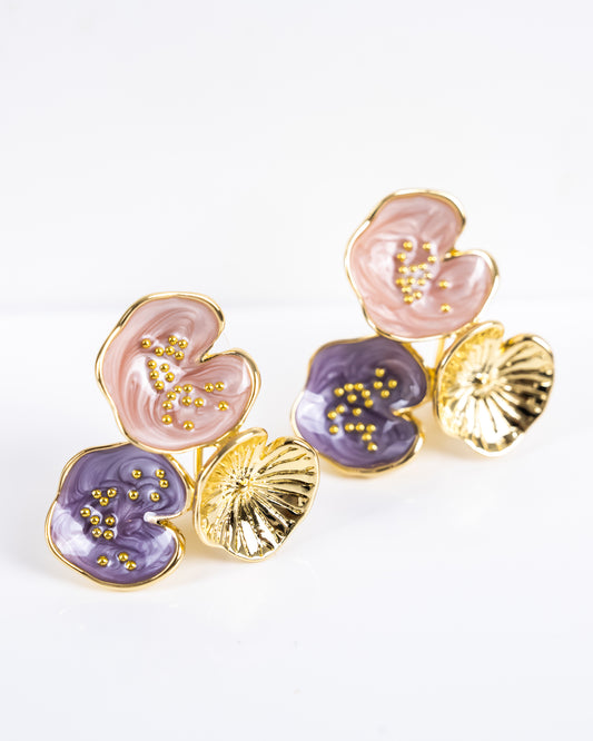 Enamel Flower Earring