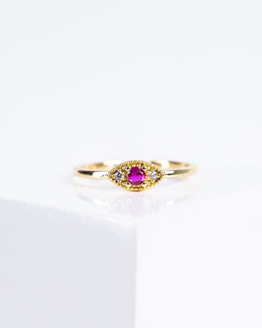 Evil Eye Zircon Ring