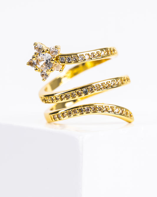 Flower Zircon Ring