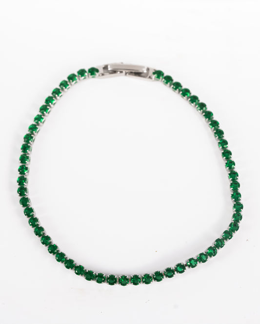 Green Emerald Tennis Bracelet