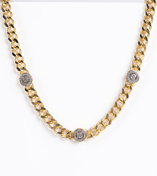 Silver stone necklace