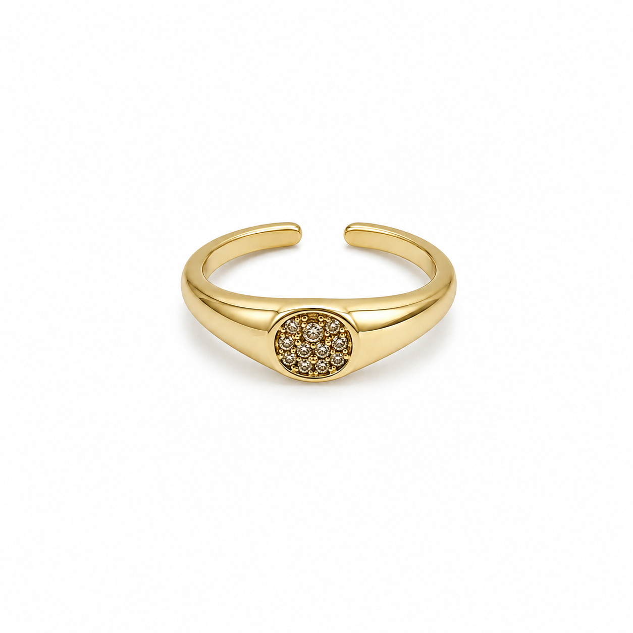 Pavé Circle Pinky Ring