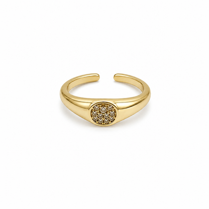 Pavé Circle Pinky Ring