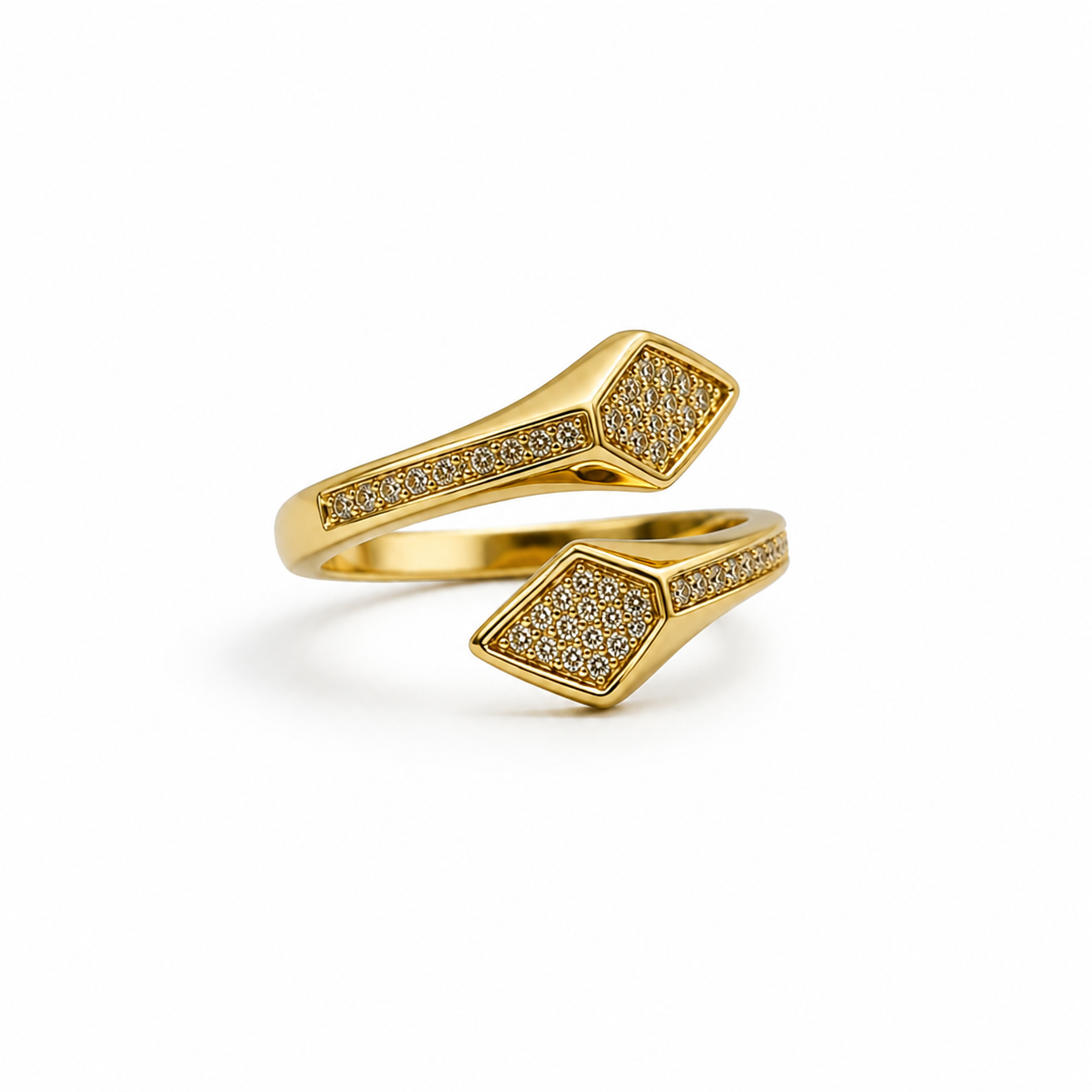 Twin Pavé Pinky Ring