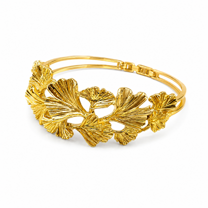 Golden Leaf Cuff Bracelet