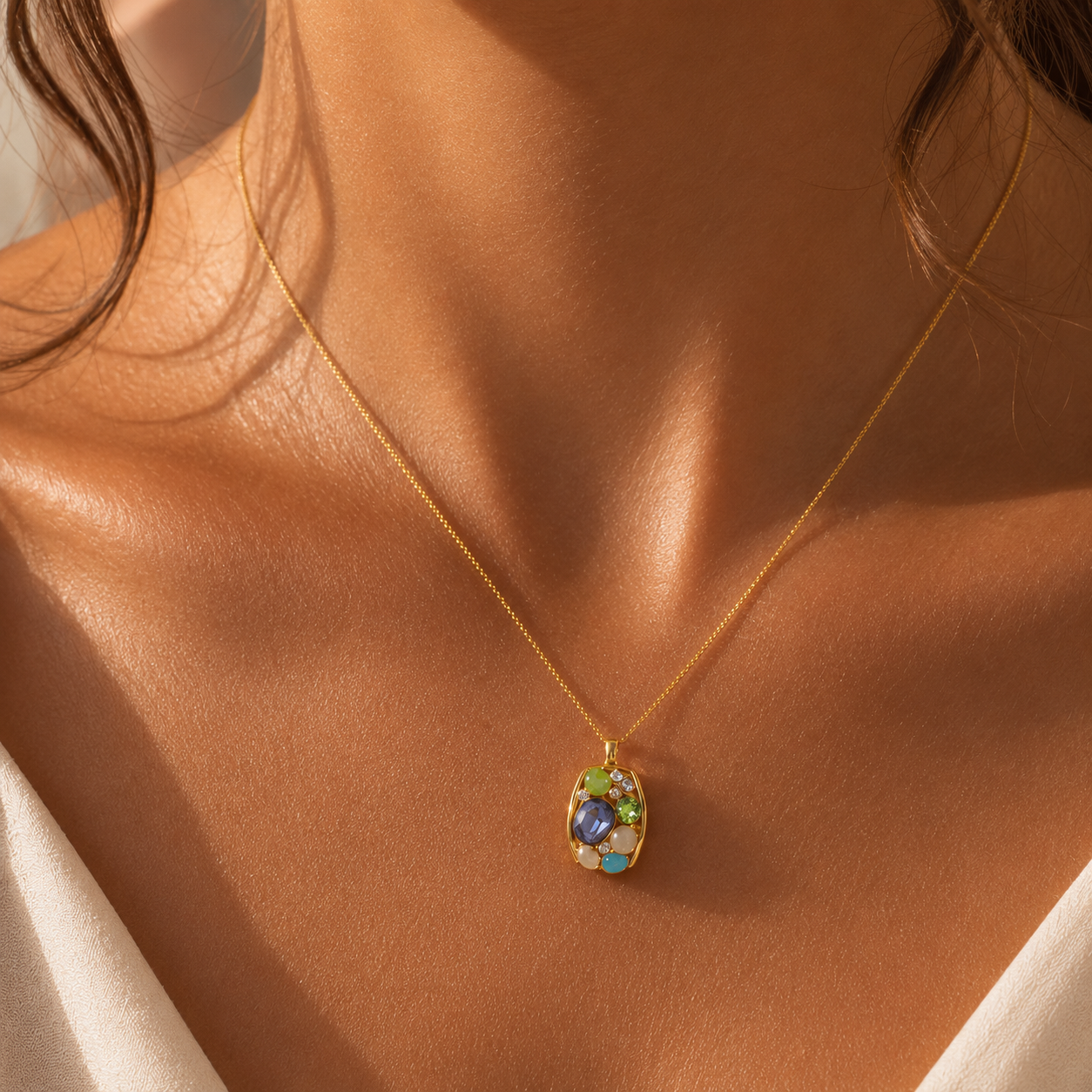 Mosaic Pendant Necklace