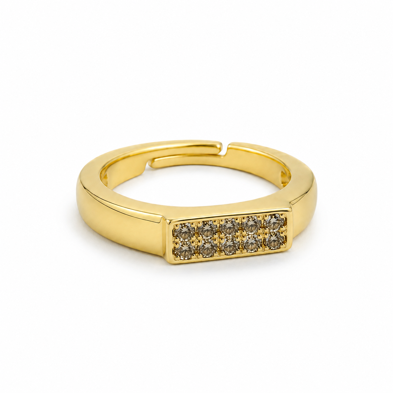 Pavé Bar Pinky Ring