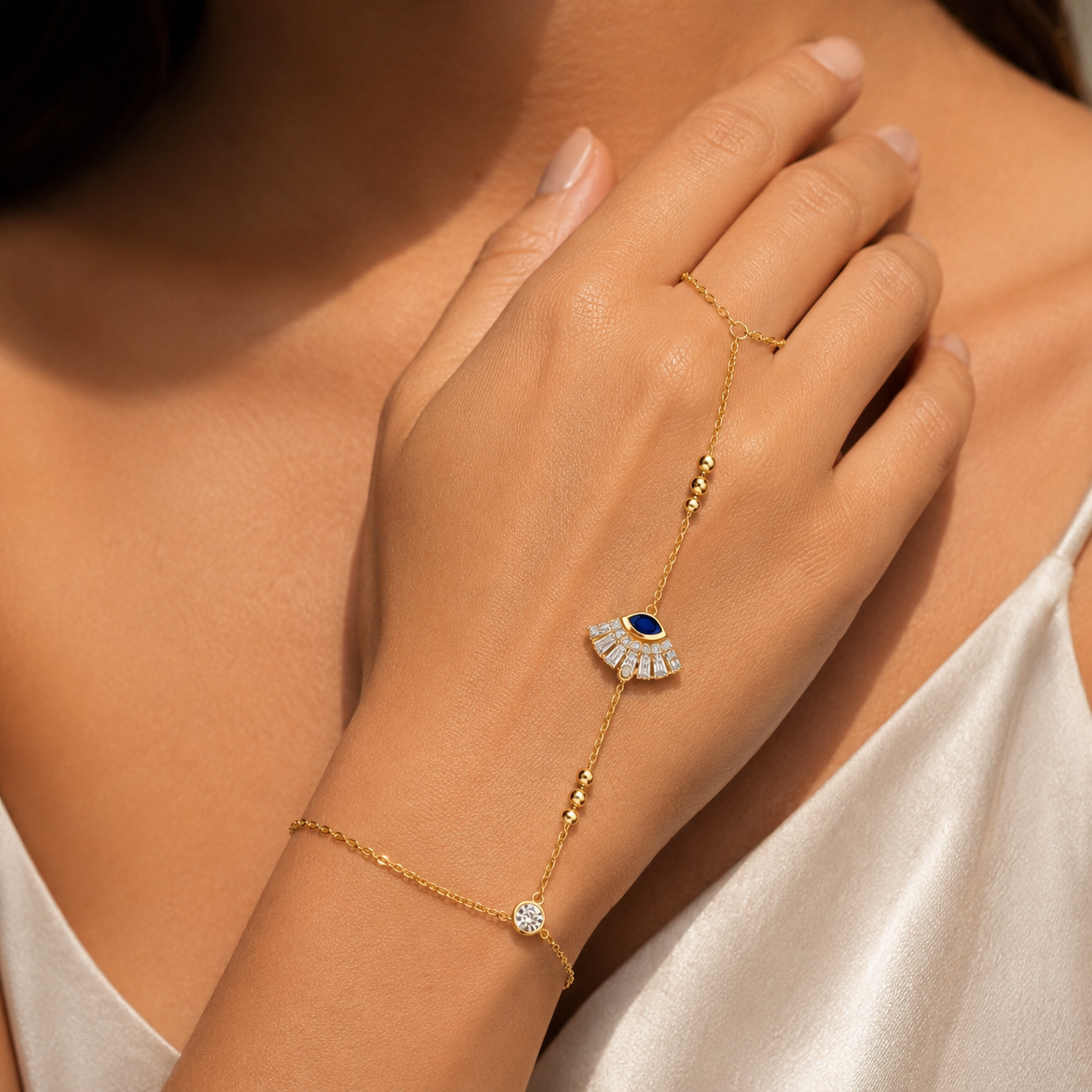 Evil Eye Fan Hand Chain