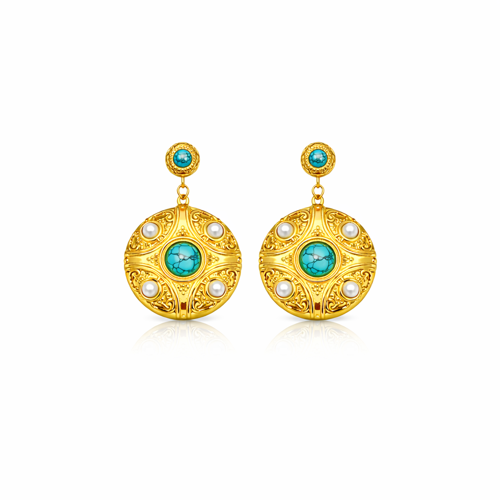 Imperial Medallion Drop Earrings