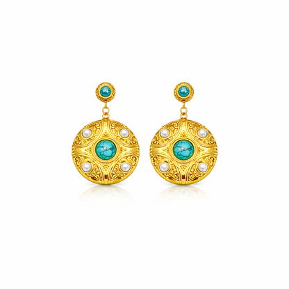 Imperial Medallion Drop Earrings