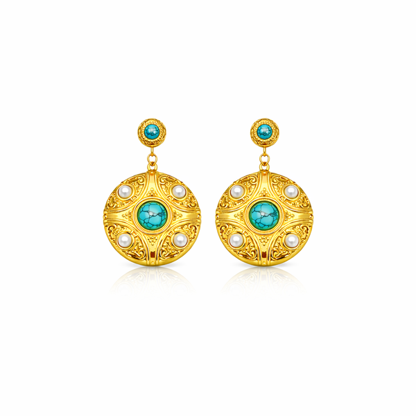 Imperial Medallion Drop Earrings