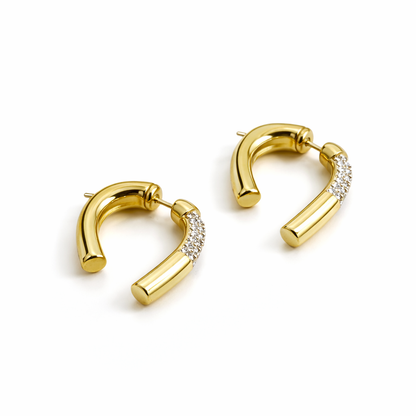 Luna Curve Hoop Earrings
