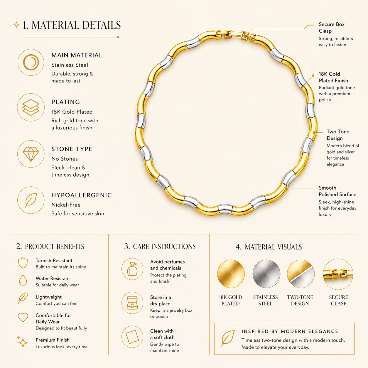 Aurora Wave Duo Necklace