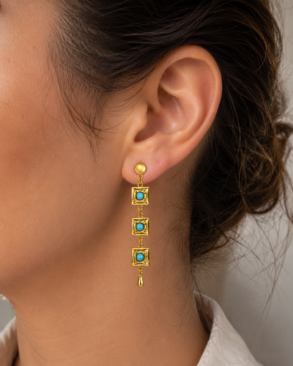 Pharaonic Turquoise Drop Piercing
