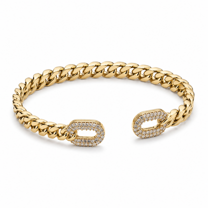 Pavé Chain Loop Bangle